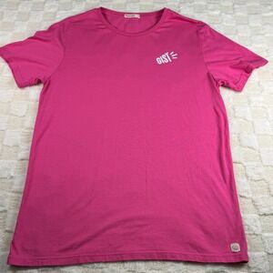 Marine Layer Women's Medium T-Shirt‎ Hot Pink with Gist Logo in White
